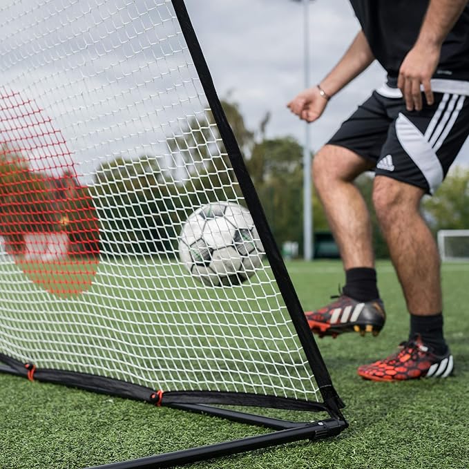 QUICKPLAY Spot Target Soccer Rebounder | Weather-Resistant Rebound Net with Carry Bag | Great for Passing, Receiving, and Trapping Practice | Ideal for Team or Solo Training