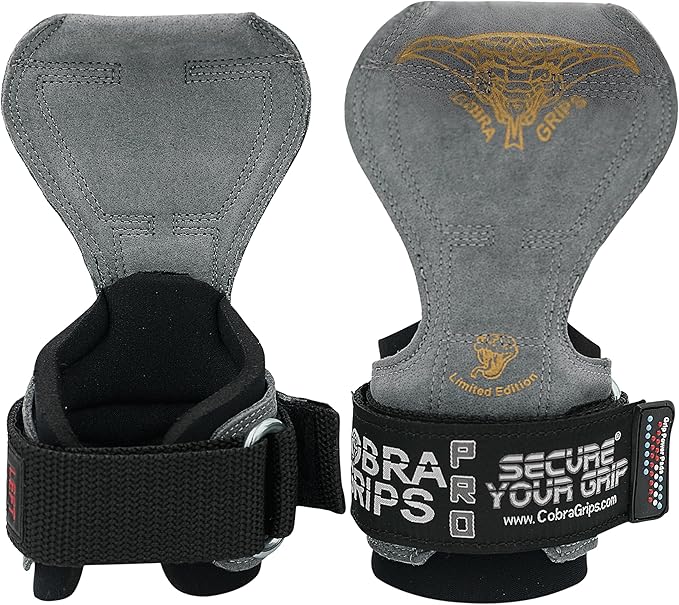 Cobra Grips PRO Weight Lifting Gloves Heavy Duty Straps Alternative Power Lifting Hooks for Deadlifts Adjustable Neoprene Padded Wrist Support Bodybuilding
