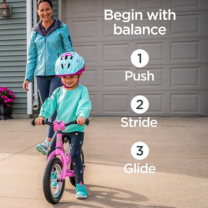 Schwinn Elm and Koen Bike or Balance Bike, 12-20 Inch Bike for Kids Ages 2-13, Black, Blue, Red, Teal, Pink or Purple, SmartStart Ergonomic Design, Adjustable Seat Grows with Child, Training Bicycle