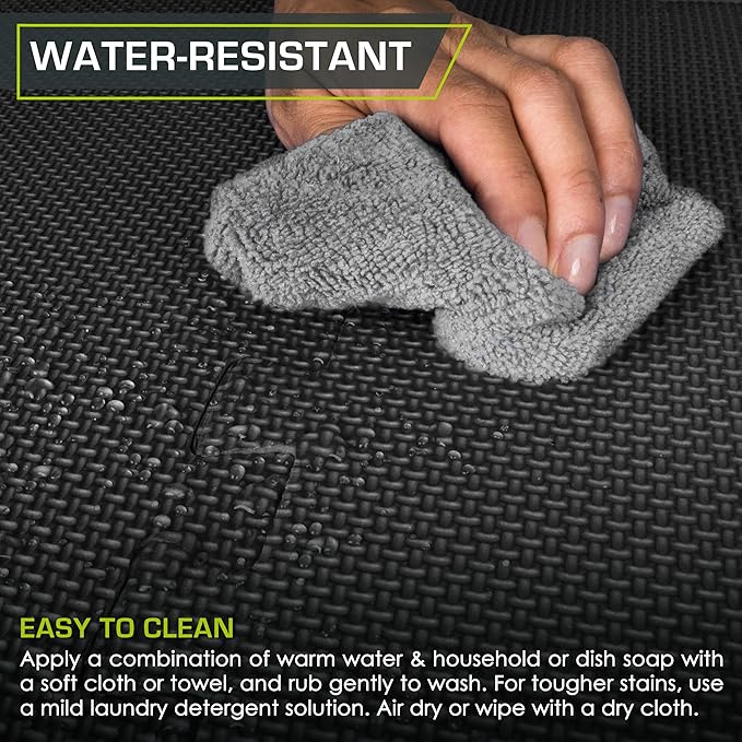 ProsourceFit Extra Thick Puzzle Exercise Mat ¾” and 1", EVA Foam Interlocking Tiles for Protective, Cushioned Workout Flooring for Home and Gym Equipment