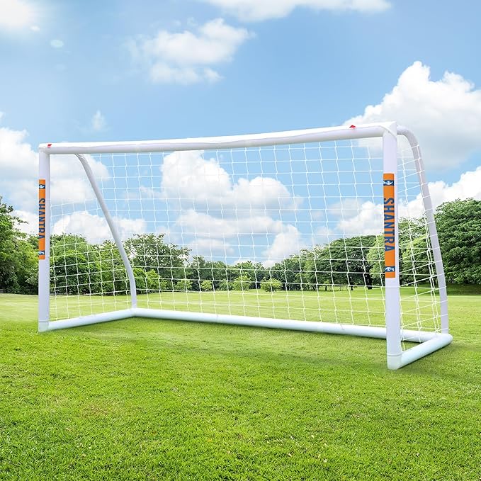 SHANTRA Soccer Goal, 12x6/10x6.5/8x5/6x4FT Soccer Goals for Backyard, Full Size Soccer Nets for Kids & Adults, Portable Soccer Goal with 2 Soccer Nets & 1 Carry Bag, Porterias De Futbol Soccer