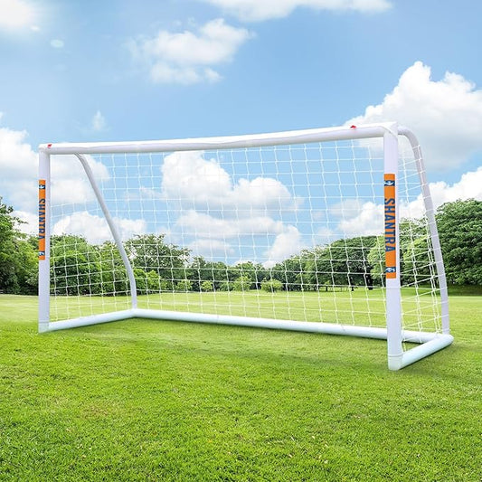 SHANTRA Soccer Goal, 12x6/10x6.5/8x5/6x4FT Soccer Goals for Backyard, Full Size Soccer Nets for Kids & Adults, Portable Soccer Goal with 2 Soccer Nets & 1 Carry Bag, Porterias De Futbol Soccer