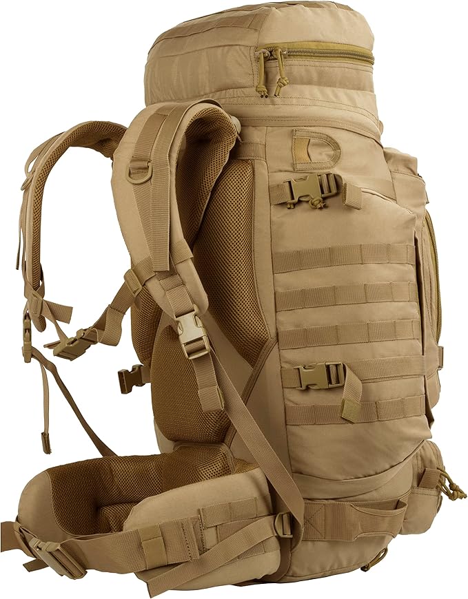 Large Military Backpack Army Rucksack Tactical MOLLE Pack for Camping Backpacking Hunting Bushcraft Adventure 70L…