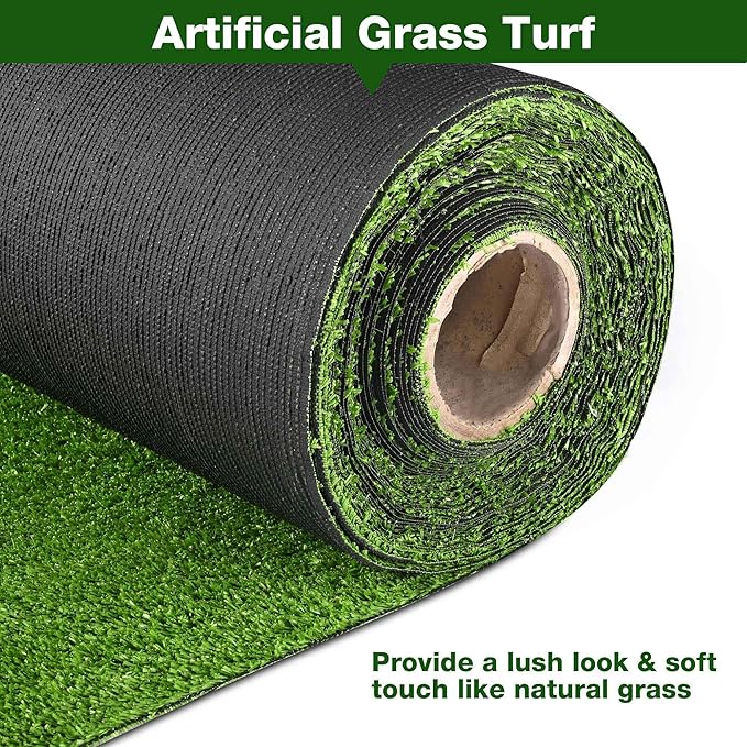 Yescom Sports Sled Strips Turf Gym Turf Flooring for Weight Sled Push Gym Equipment Outdoor Indoor Use 65'x3'x4PCS(780 Sq.Ft) 0.4" H