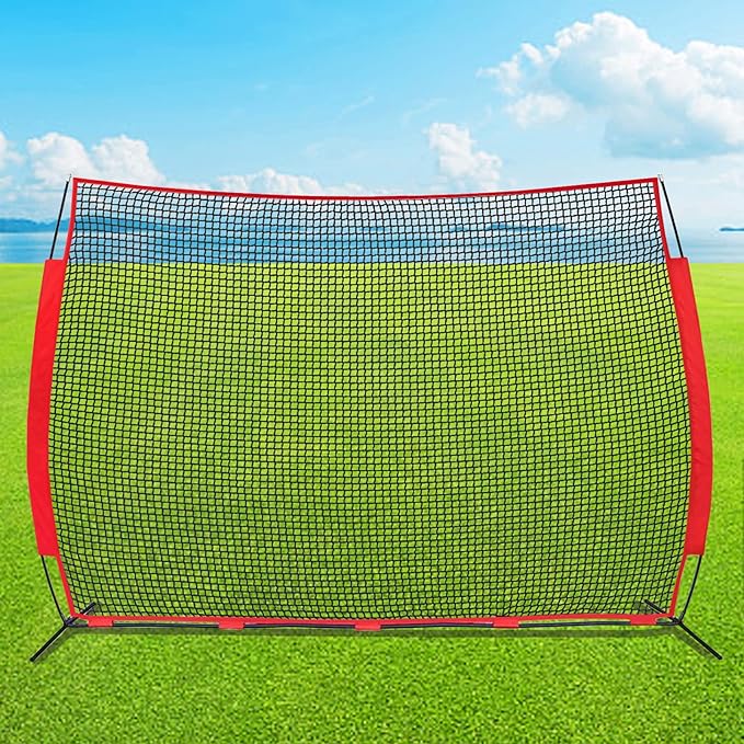 portable Portable Backstop Barrier Netting - multi-Sport lacrosse soccer basketball tennis protective screen with Carry Bag