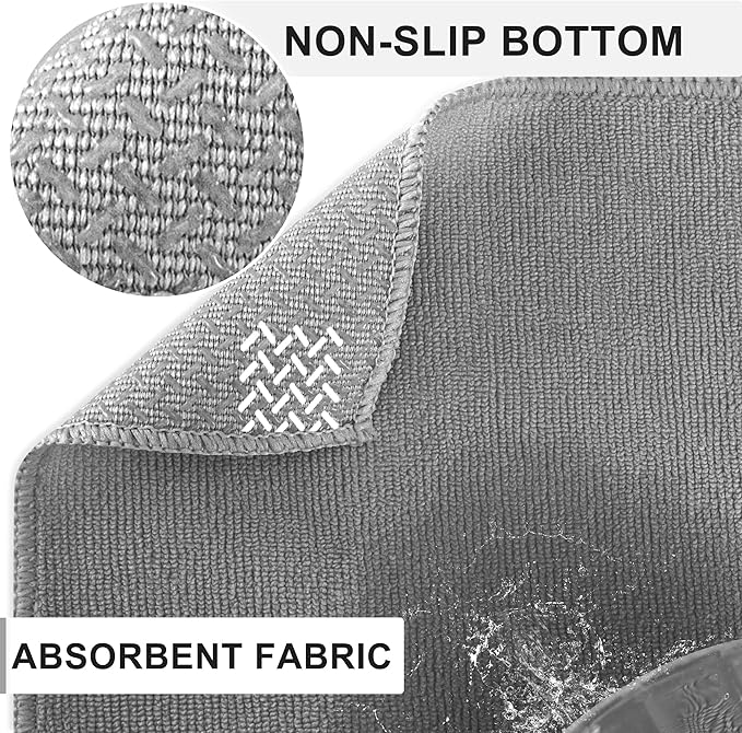 Hot Yoga Towel, Yoga Mat Towels for Hot Yoga Non Slip with Grip Dots Cooling Towel Sweat Absorbent Microfiber Pilates Towel for Bikram Exercise and Fitness (Gray)