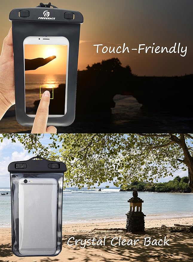 Freegrace Waterproof Dry Bag - Lightweight Dry Sack with Seals and Waterproof Case - Float on Water - Keeps Gear Dry for Kayaking, Beach, Rafting, Boating, Hiking, Camping and Fishing