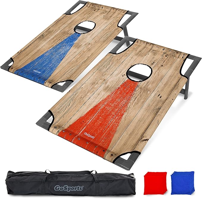 GoSports Portable Cornhole Game Sets – Premium Outdoor Lawn or Beach Toss Game for Kids and Adults
