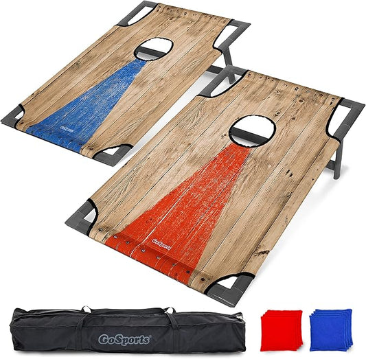 GoSports Portable Cornhole Game Sets – Premium Outdoor Lawn or Beach Toss Game for Kids and Adults