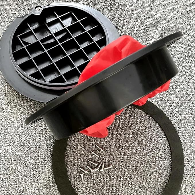 6/8/9 Inch Round Hatch Cover Deck Plate ABS Accessories Hatch Cover with Red Waterproof Bag for Kayak Boat Fishing Rigging