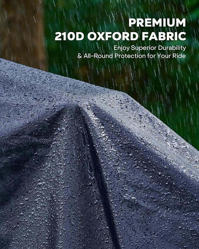 VIRIBUS Bike Cover, Outdoor Waterproof Bicycle Cover for 1-2 Bikes, Adult Tricycle Cover with Lock Holes & Windproof Buckle, 210D Bike Outdoor Storage Cover for Mountain Bike Road Bike Electric Bike