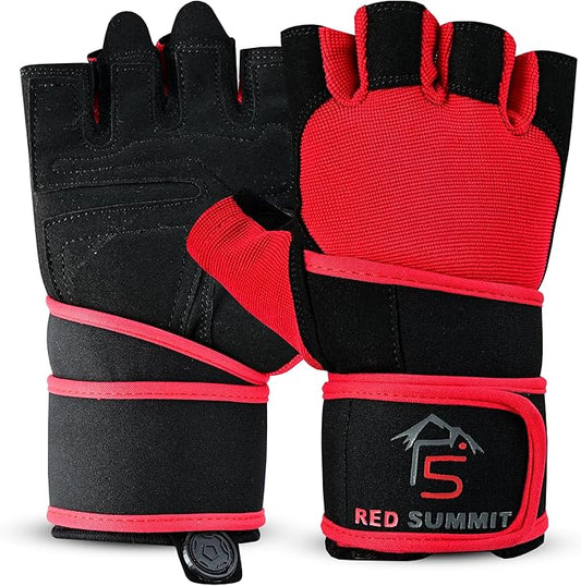 Weight Lifting Gym Gloves for Men & Women, Workout Exercise Gloves with Wrist Support & Anti-Slip Palm for Hanging, Rowing, Pullups, Bodybuilding, Powerlifting & Calisthenics