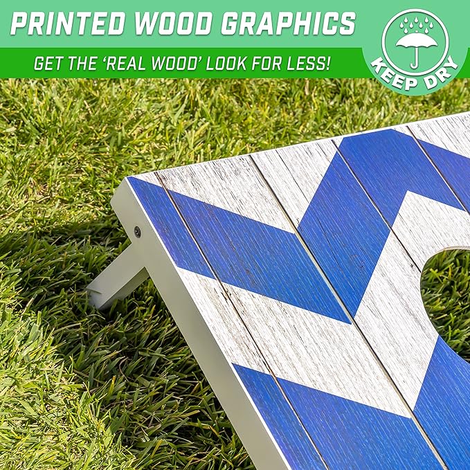 GoSports Portable Cornhole Sets, 8 Styles – Choose 4 x 2 ft or 3 x 2 ft - Boards Include 8 Bean Bags, Travel Case, and Game Rules