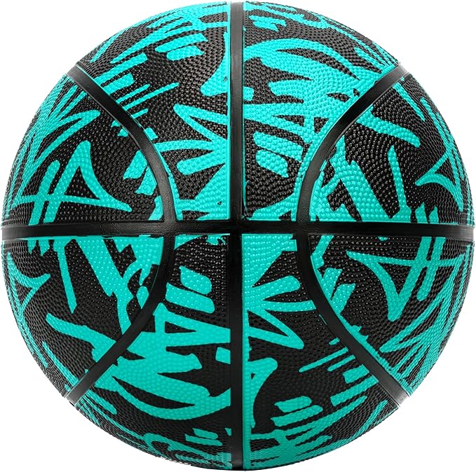 AND1 Fantom Graffiti Rubber Basketball - Streetball for Indoor and Outdoor Use, Deep Channel Construction and Durability