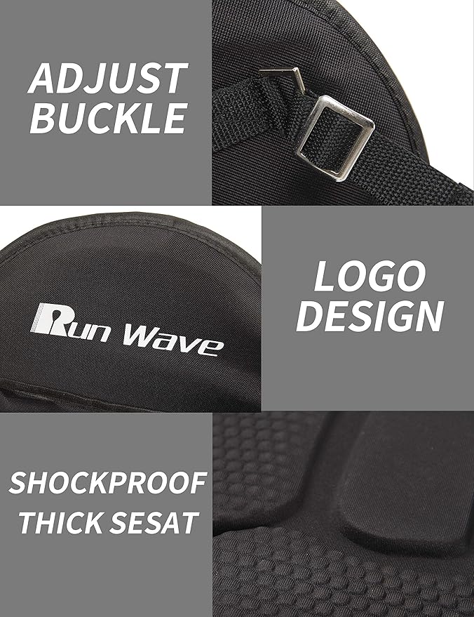 Kayak Seat Luxurious Padded Canoe SUP Seat Adjustable Boat Seat Comfortable Composite Quick Dry Fishing Seat Back Support for Universal Sit