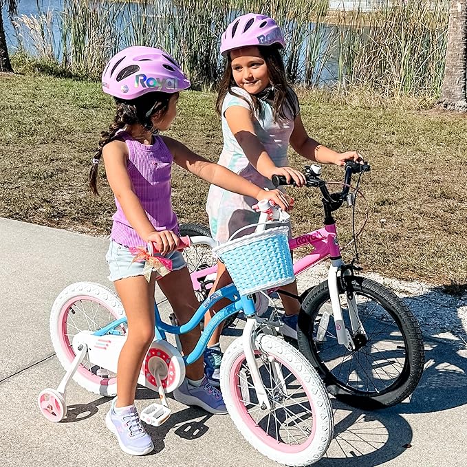 RoyalBaby Girls Bike EZ Bike Stargirl Training Free Balance to Pedal Easy Learning Bicycle, 12-20 Inch for Toddlers & Big Kids.