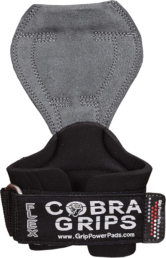 2018 Cobra Grips Flex Model Weight Lifting Gloves Heavy Duty Straps Alternative Power Lifting Hooks for Deadlifts with Padded Wrist Wrap Support Bodybuilding