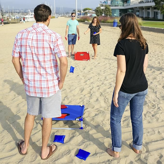 GoSports Portable Cornhole Game Sets – Premium Outdoor Lawn or Beach Toss Game for Kids and Adults