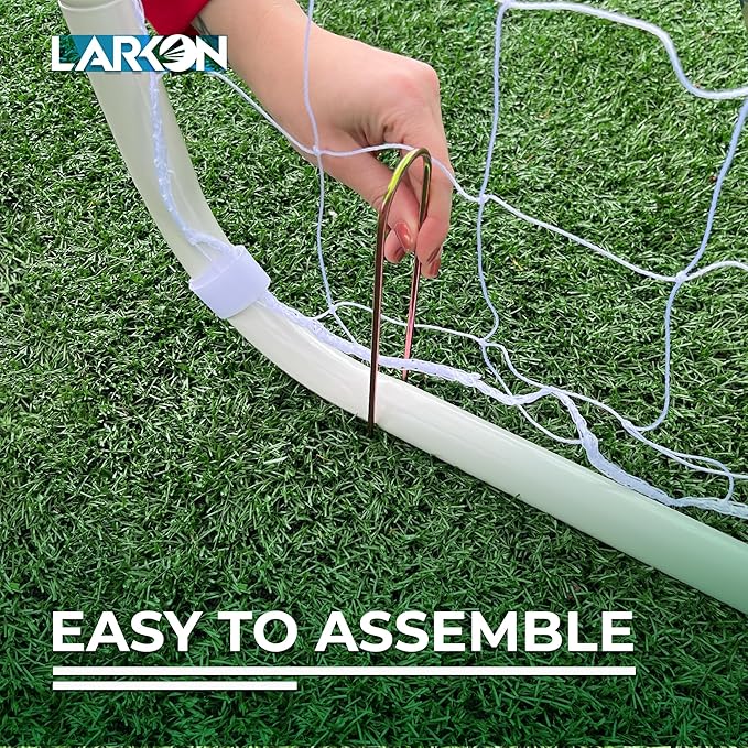 12x6 Ft Kids Soccer Goal for Backyard - Tournament-Style Soccer Net with Galvanized & Rust Free Steel Frame, 36 Straps, Stakes & Carry Bag – All-Weather Portable Goal for Kids for Training