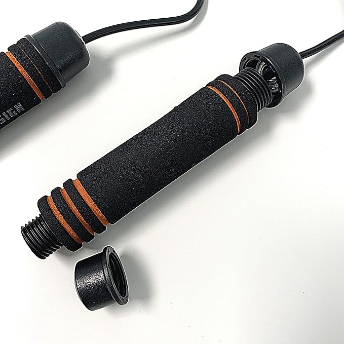 CRITICAL BENCH.COM Jump Rope, Tangle Free, Adjustable Cable Rope with Comfortable Foam Handles - For Fitness Enthusiasts Beginner, Intermediate and Advanced, Men & Women.