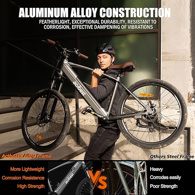 Core Electric Bike for Adults - Peak 1000W/1200W Brushless Motor Ebike, 468&500Wh Removable Built in Battery 26&27.5X2.1 Tire Step Over Bicycle with 7 Speed, Commute E Bikes