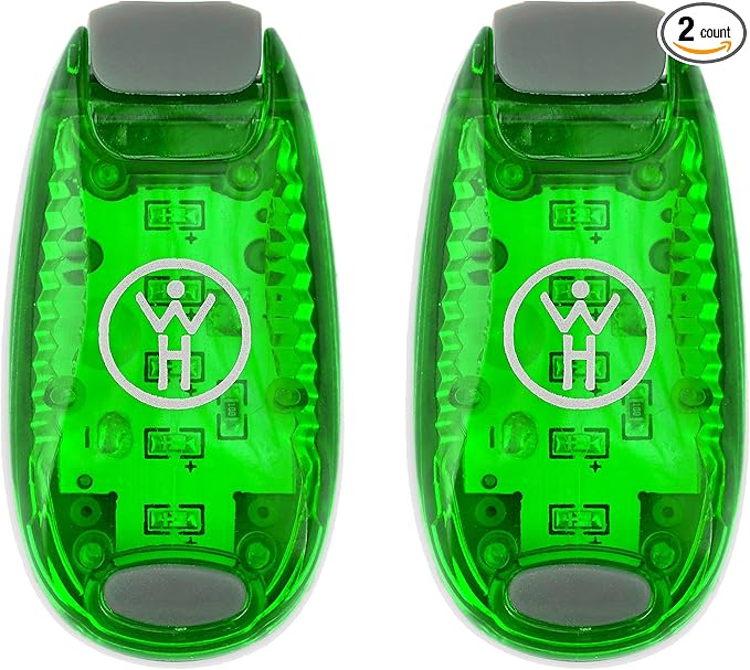 LED Safety Light 2 Pack - Nighttime Visibility for Runners, Cyclists, Walkers, Joggers, Kids, Dogs, Relays & More - Clip to Clothes Strap to Wrist, Ankle, Bike, Collar, or Just About Anywhere!