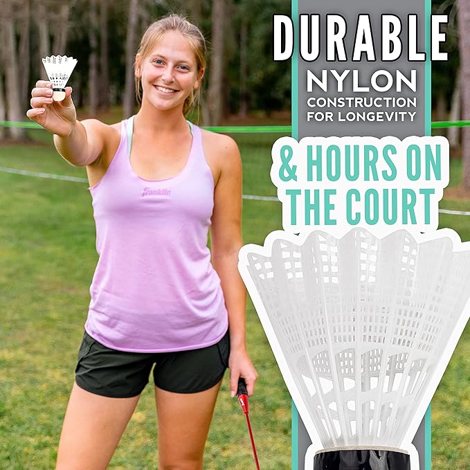 Franklin Sports Badminton Racket + Birdie Set - Replacement Badminton Equipment for Kids + Adults - 2 Player - 4 Player Badminton Racket Sets