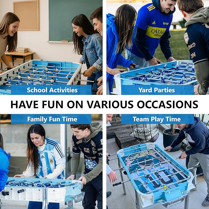 Outdoor Foosball Table Adult Size - Game Tables for Adults with Balls & Players - Soccer Table Game for Indoor Use - Weatherproof Perfect for Tournaments