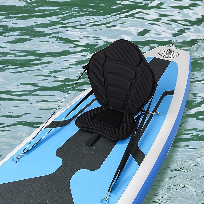Kayak Seat Luxurious Padded Canoe SUP Seat Adjustable Boat Seat Comfortable Composite Quick Dry Fishing Seat Back Support for Universal Sit