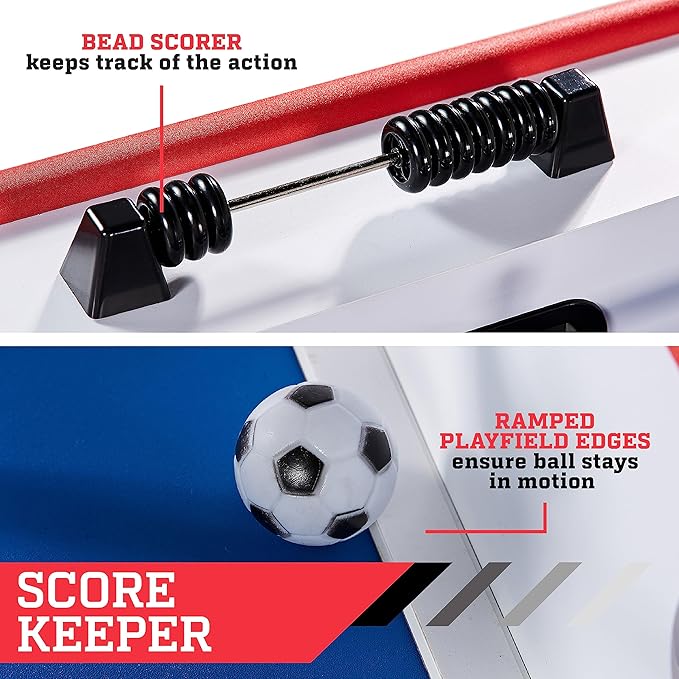 Hall of Games Foosball Tables Multiple Styles, Soccer with Durable & Stylish Designs with Tabletop Sports Soccer Balls, Perfect for Family Game Rooms