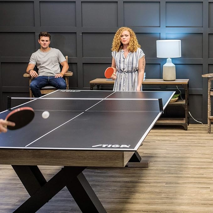 STIGA Premium Table Tennis Conversion Top - Ping Pong Pool Table Toppers with Net - Regulation Size - 2 Piece and 4 Piece Available
