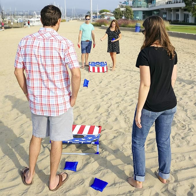 GoSports Portable Cornhole Game Sets – Premium Outdoor Lawn or Beach Toss Game for Kids and Adults