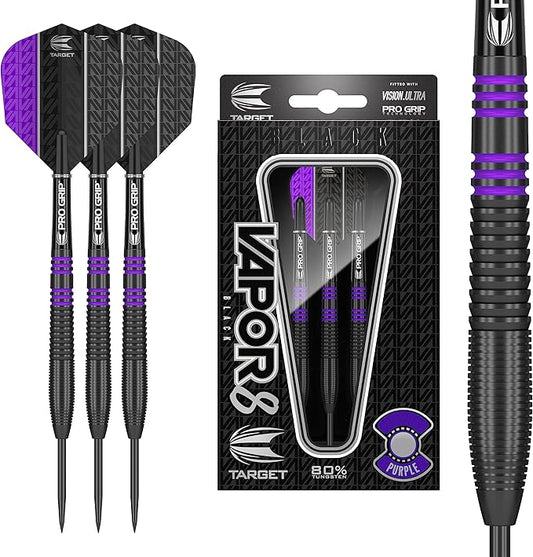 Target Darts Vapor8 Black Steel Tip Darts