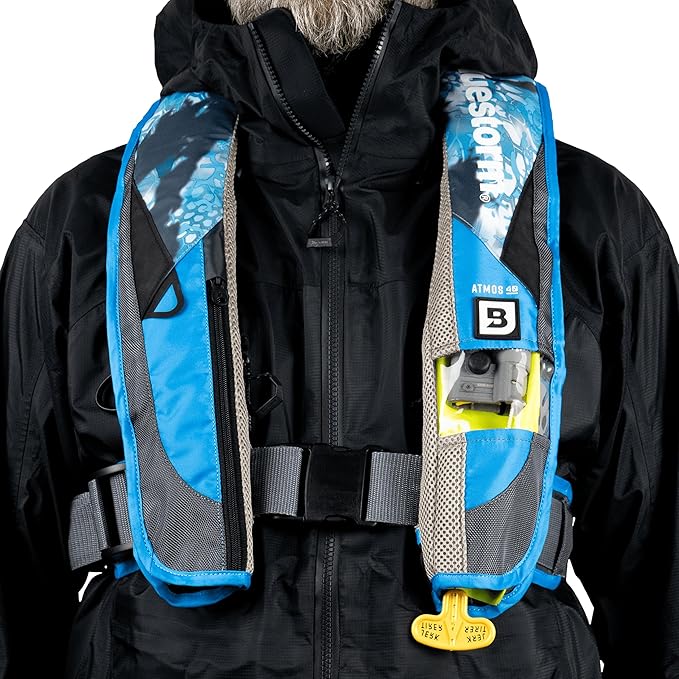 BLUESTORM Atmos 40 Automatic/Manual Inflatable PFD Life Jacket for Adults | US Coast Guard (USCG) Approved Life Vest