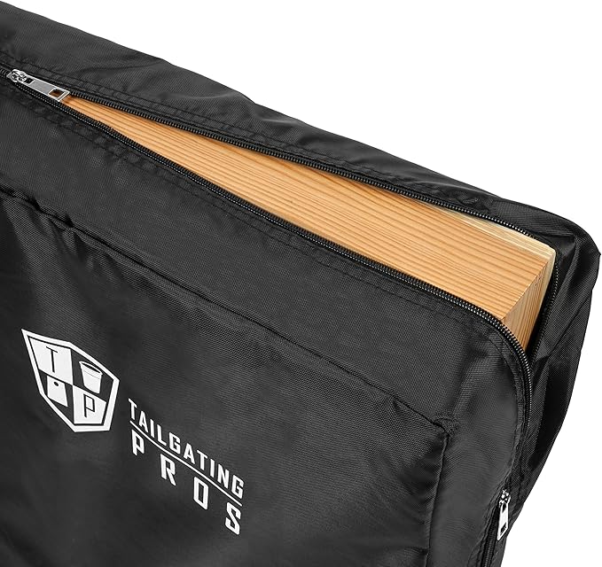 Tailgating Pros Cornhole Board Set w/Bean Bags and Carrying Case - 4'x2' Corn Hole Toss - Tournament and Lightweight Options - Optional LED Lights