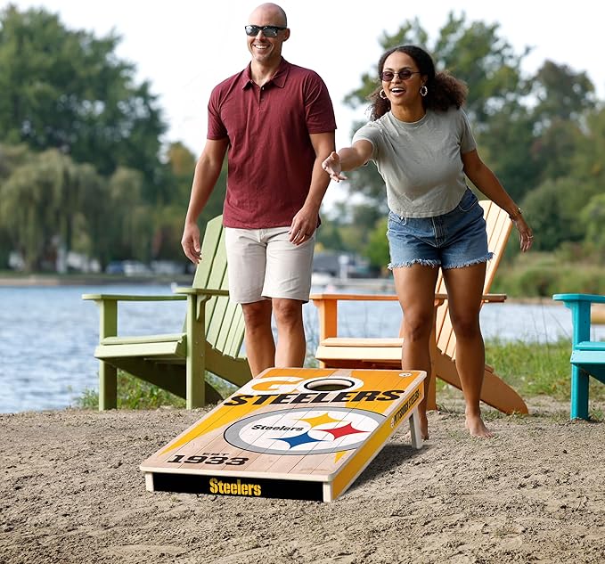 YouTheFan NFL 2’ x 4’ Professional Wood Cornhole Game