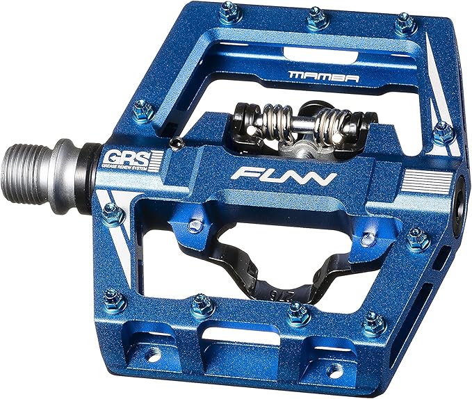 Funn Mamba S MTB Clipless Pedals, Single Sided Clip Mountain Bike Pedals, Compatible with SPD Cleats, 9/16-Inch CrMo Axle Bicycle Pedals for MTB/BMX/Gravel Cycling
