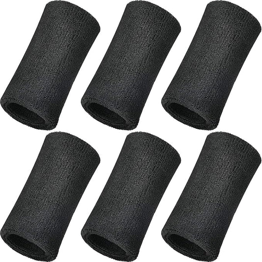 WILLBOND 6 Inch Wrist Sweat Bands for Men Women Tennis Elastic Athletic Long Sweatband Wrist Absorbent for Basketball Tennis Running Outdoor Activity