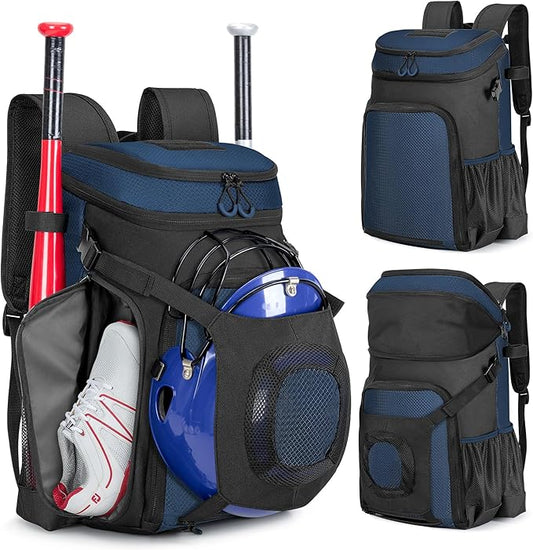 Baseball Bag for Adult and Youth, Baseball Backpack Softball Bag with Helmet Holder, Shoe Compartment and Fence Hook