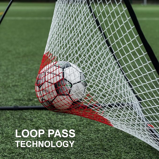 QUICKPLAY Spot Target Soccer Rebounder | Weather-Resistant Rebound Net with Carry Bag | Great for Passing, Receiving, and Trapping Practice | Ideal for Team or Solo Training
