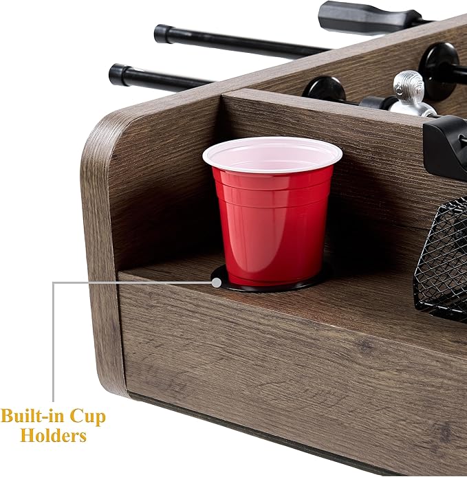 Barrington Foosball Multiple Styles Soccer Foosball Tables, Durable & Stylish Designs with Tabletop Sports Soccer Balls, Perfect for Family Game Rooms