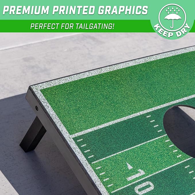 GoSports Portable Cornhole Sets, 8 Styles – Choose 4 x 2 ft or 3 x 2 ft - Boards Include 8 Bean Bags, Travel Case, and Game Rules