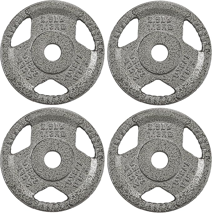 Cast Iron Gym Weight Plates | 1" and 2" Olympic Bumper Plates for Weightlifting, CrossFit, Deadlift, and Squat