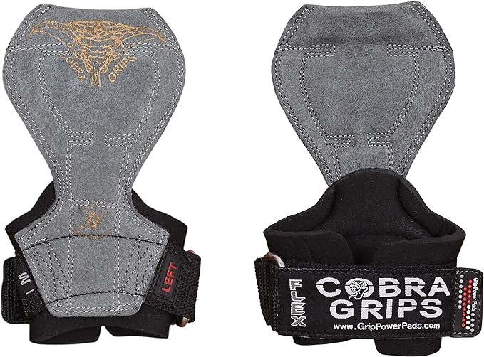 2018 Cobra Grips Flex Model Weight Lifting Gloves Heavy Duty Straps Alternative Power Lifting Hooks for Deadlifts with Padded Wrist Wrap Support Bodybuilding