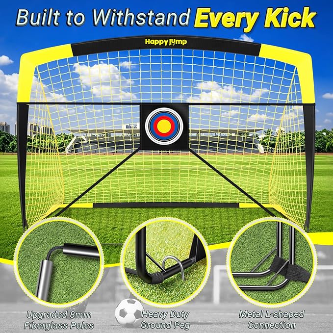 Soccer Goal Pop Up Foldable Soccer Net for Backyard 7x5FT,5x3.6FT,4x3FT,3x2.2FT