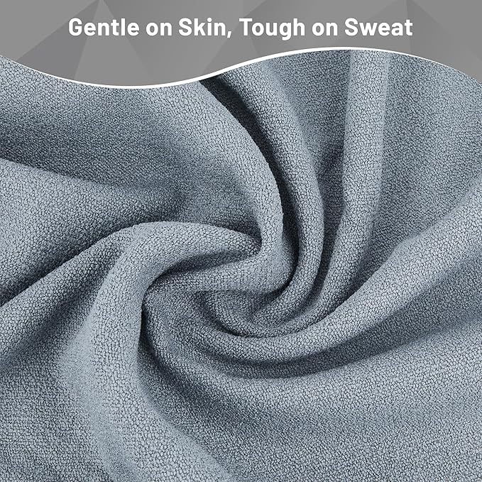 Non Slip Hot Yoga Towel with Grip Dots – Sweat Absorbent Microfiber Yoga Mat Towel for Hot Yoga, Pilates, Bikram & Fitness – 72"x24" Anti-Slip, Quick-Dry, Machine Washable