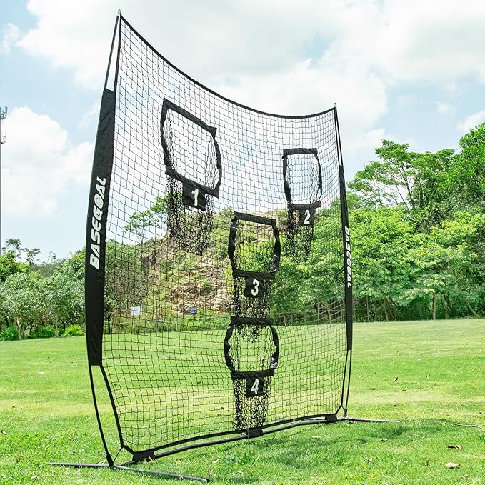 8ft Football Nets with 4 Target Pockets for Improving Accuracy Throwing