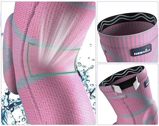 NEENCA Knee Brace for Knee Pain Relief, Medical Knee Support with Patella Pad & Side Stabilizers, Compression Knee Sleeve for Meniscus Tear, ACL, Arthritis, Joint Pain, Runner, Sport- FSA/HSA APPROVED