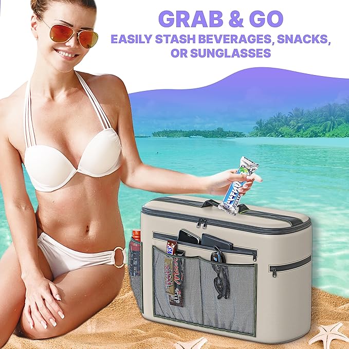 Skywin Kayak Cooler Behind Seat, Waterproof Cooler for Kayaking, Compatible with Lawn Chair Style Seats, Stores Drinks and Keeps Them Cool All Day