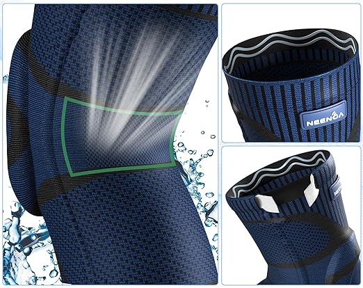 NEENCA Knee Braces for Knee Pain Relief, Compression Knee Sleeves with Patella Gel Pad & Side Stabilizers, Knee Support for Weightlifting, Running, Workout, Arthritis, Meniscus Tear, Men Women. ACE-53